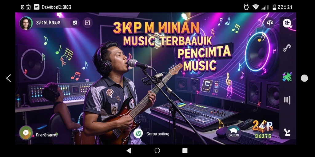 Screenshot gameplay 34R menampilkan aksi seru dalam permainan musik.