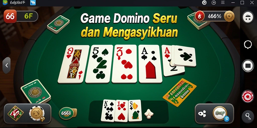 Tampilan gameplay seru dalam game Domino 666F.
