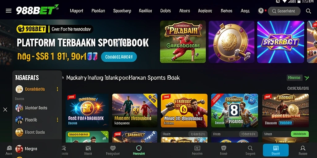 Tampilan antarmuka Sportsbook yang menarik di 988BET.