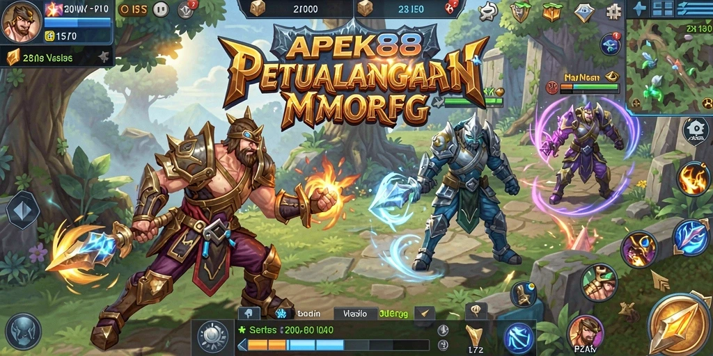 Gameplay seru APEK88 yang menampilkan pertarungan epik dan petualangan.