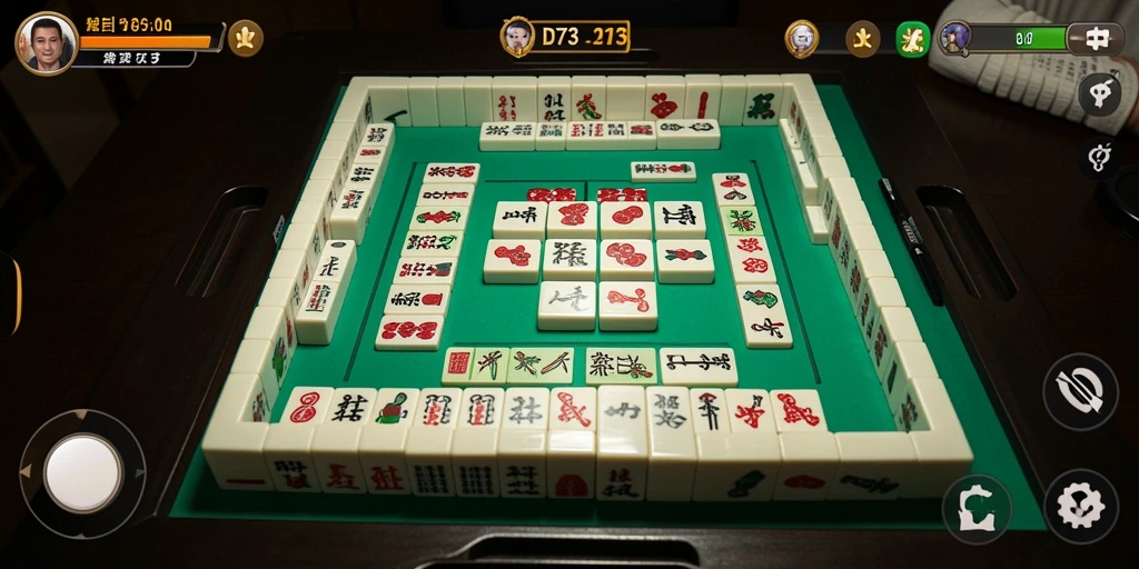 Tampilan gameplay D73 yang menampilkan tantangan Mahjong yang menarik.