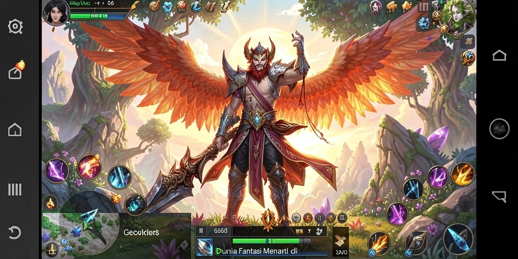 Tampilkan aksi seru dalam gameplay G668 MMORPG.