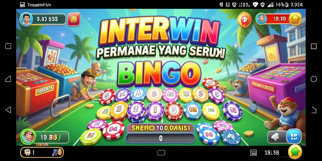 Screenshot utama INTERWIN menunjukkan gameplay Bingo yang seru dan interaktif.