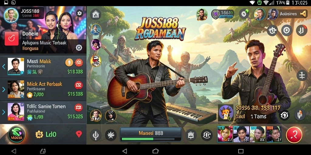 Tampilan menarik dari permainan musik JOSS188 dengan antarmuka yang colorful.