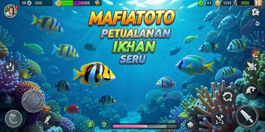 Tampilan gameplay MAFIATOTO saat menembak ikan.