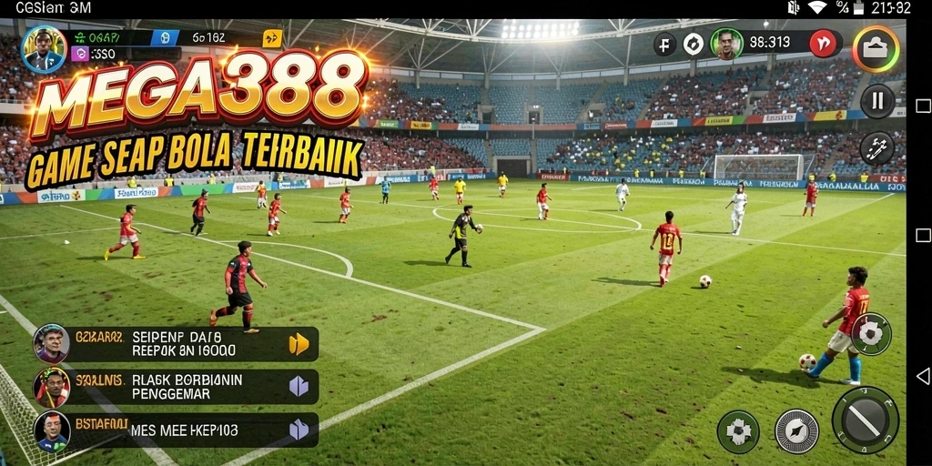 Gameplay seru MEGA388 dengan aksi sepak bola yang mendebarkan.