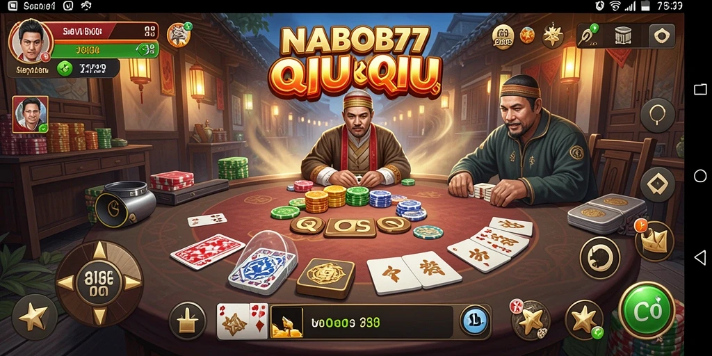 Tampilan gameplay seru QiuQiu di NABOB77.