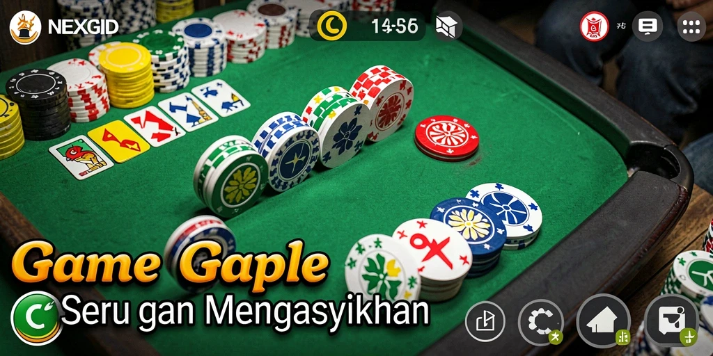 Gameplay seru NEXGID dengan pemain Gaple yang aktif.
