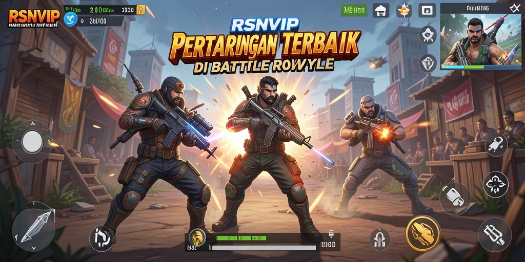 Gameplay seru dalam RSNVIP Battle Royale yang menantang.