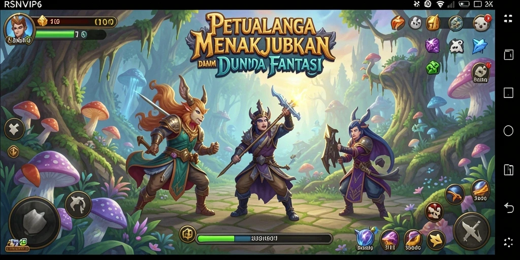 Tangkapan layar gameplay RSNVIP6 menampilkan aksi seru dalam dunia Adventure.