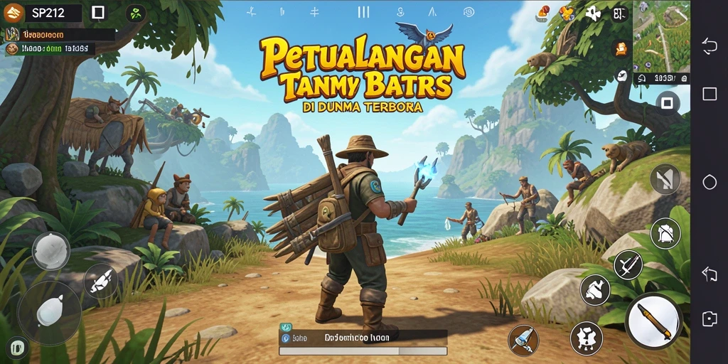 Gameplay SP212 yang dinamis dalam dunia terbuka.