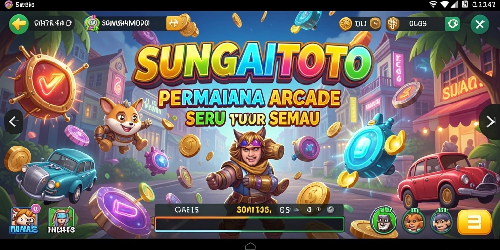 Tampilan gameplay seru dari SUNGAITOTO dengan aksi Arcade yang mendebarkan.