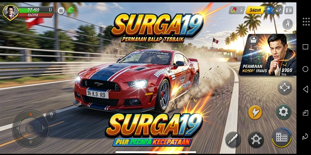 Gambaran gameplay Racing yang mendebarkan di SURGA19.