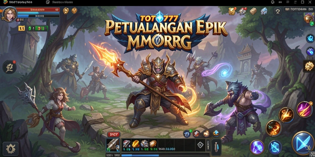 Tampilan gameplay TOTO777 yang menarik dalam petualangan MMORPG.